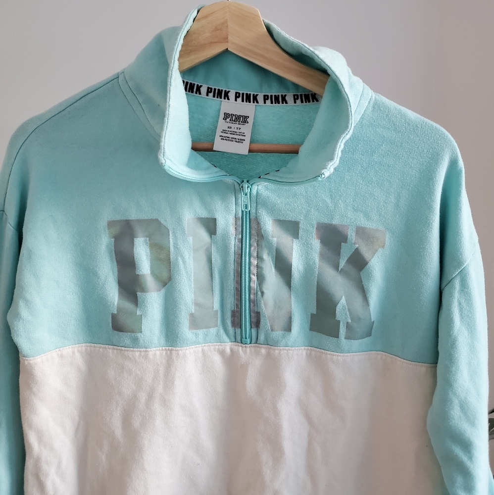 Victoria's Secret PINK sweater top color block sz XS - Picture 2 of 6